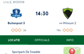 Steun VV Buitenpost 3 op weg naar de 1e klasse!